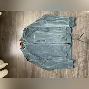 Men's Zip-Up Sweater - Teal by [Brand]